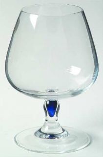 Cristal DArques Durand Venise Saphir Cognac   Clear Bowl, Blue Teardrop Stem
