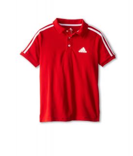 adidas Kids Short Sleeve Tech Polo Boys Short Sleeve Pullover (Red)