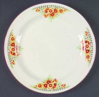 Cunningham & Pickett Acacia Luncheon Plate, Fine China Dinnerware   Orange & Yel