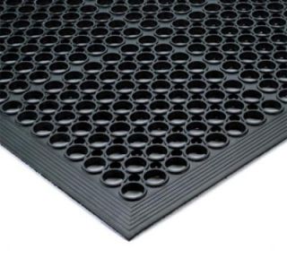 NoTrax Tek Tough Jr General Purpose Floor Mat, 3 x 5 ft, 1/2 in Thick, Black
