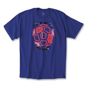 hidden The Worlds Game Soccer T Shirt (Royal)