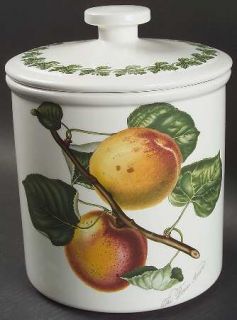 Portmeirion Pomona Cookie Jar & Lid, Fine China Dinnerware   Fruit And Flowers,