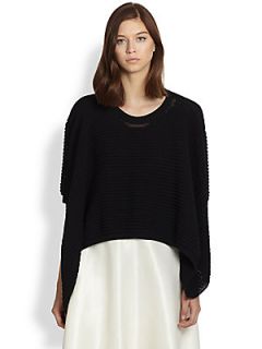 3.1 Phillip Lim Ribbed Front Poncho Style Sweater