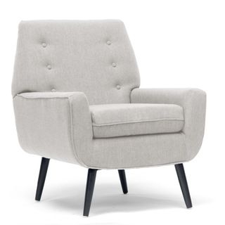 Levison Beige Linen Modern Accent Chair
