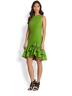 Ralph Lauren Blue Label Toluca Ruffle Dress   Mexican Lime