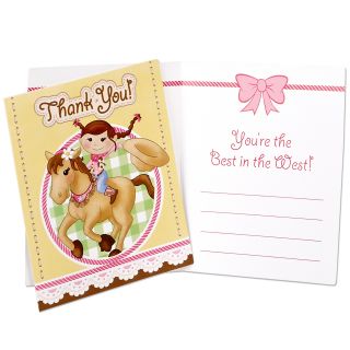 Pink Cowgirl Thank You Notes