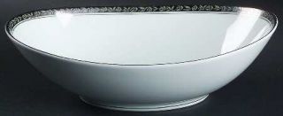 Noritake Silvester 10 Oval Vegetable Bowl, Fine China Dinnerware   Etched Flowe