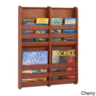 Safco 4 Pocket Bamboo Magazine Wall Rack (Cherry, naturalDimensions 25.5 inches long x 19.5 inches wide x 1.75 inches thick )