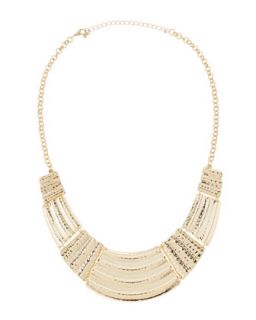Golden Groove Collar Necklace