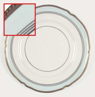 Castleton (USA) Tremont Dinner Plate, Fine China Dinnerware   Gold Trim, Rim Sha