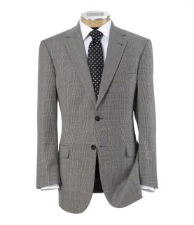 Signature 2 Button Wool Pattern Suit with Pleated Trousers Big/Tall JoS. A. Bank