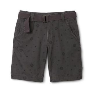 Mossimo Supply Co. Mens Belted Flat Front Shorts   Gray Patina Print 30