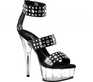 Womens Pleaser Delight 694   Black/Clear Dress Shoes