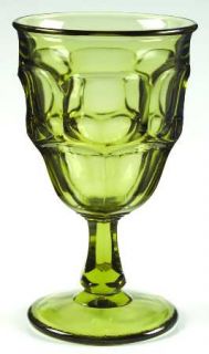 Westmoreland Ashburton Green (Olive) Water Goblet   Stem #1855, Olive Green, Thu
