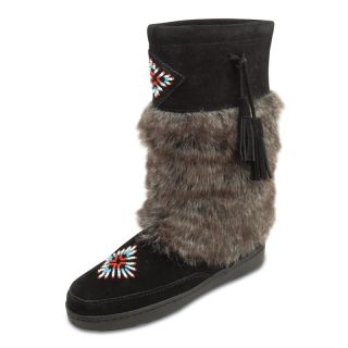 Minnetonka Womens Mukluk High Boot   Black   3789 BLACK 8, 8