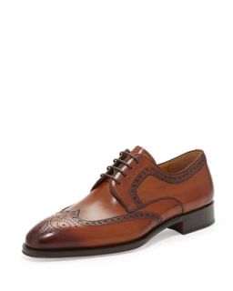 Lace Up Wingtip, Cognac