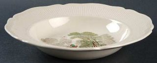 Royal Doulton Birbeck Print Rim Soup Bowl, Fine China Dinnerware   Multicolor Bi