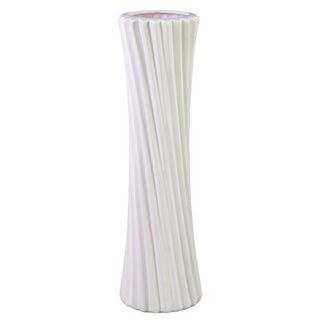 White Ceramic Vase (WhiteMaterials CeramicQuantity One (1)Setting IndoorDimensions 22.5 inches high x 6.5 inch diameterFor decorative purposes onlyDoes not hold water )