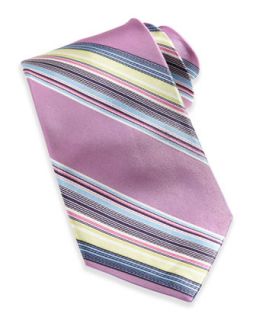 Striped Silk Tie, Pink