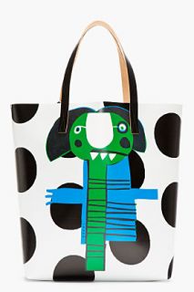 Marni Edition Black And White Printed Katja Schwalenberg Edition Tote