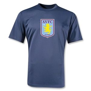 hidden Aston Villa Moisture Wicking Poly T Shirt (Navy)