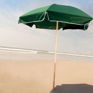 Frankford Umbrella 6.5 ft. Shade Star Ashwood Beach Umbrella Forest Green