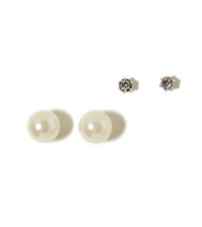 Cream AEO Pearl Stud Earrings, Womens One Size