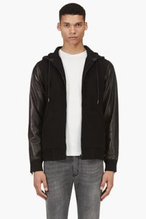 Surface To Air Black Lambskin Panel Mario Jacket