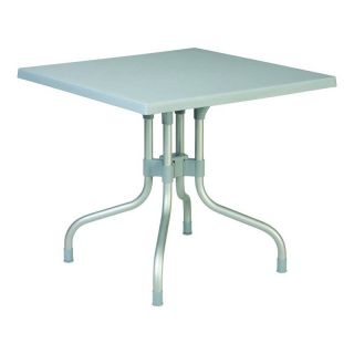 Compamia ISP770 SGRY Forza 31 in. Square Folding Table   Silver Grey   ISP770 