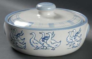 Louisville Gaggle Of Geese 2 Qt Round Covered Casserole, Fine China Dinnerware  