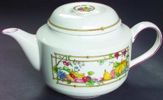 Villeroy & Boch Mon Jardin Teapot & Lid, Fine China Dinnerware   Fruits/Vegetabl