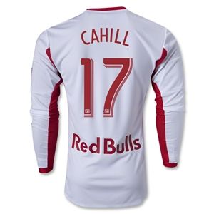 adidas New York Red Bulls 2013 CAHILL LS Authentic Primary Soccer Jersey