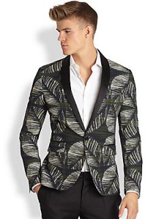 DSQUARED Palm Printed Tux Blazer   Color