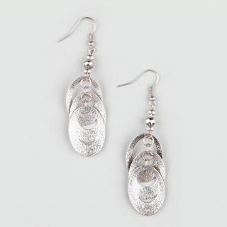 Diamond Dust Oval Earrings Silver One Size For Women 208185140