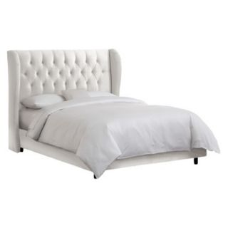 Skyline Queen Bed Brompton Wingback Bed   White