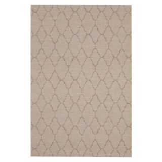 Sheffield 8x10 Rectangular Patio Rug   Grey/Linen