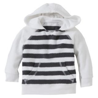 Burts Bees Baby Toddler Boys Striped Hooded Sweatshirt   Cloud/Slate 3T