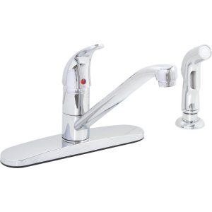 Premier Faucets 106174 Westlake Single Handle Kitchen Faucet with Matching Side