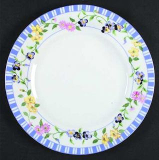 Coventry (PTS) Pansy Garland Dinner Plate, Fine China Dinnerware   Purple Pansy