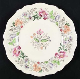 Royal Doulton Stratford (Floral) Dinner Plate, Fine China Dinnerware   Multiflor