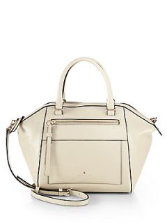 Kate Spade New York Tapered Leather Satchel   Ostrich Egg