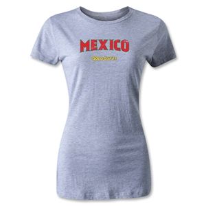 hidden CONCACAF Gold Cup 2013 Womens Mexico T Shirt (Gray)