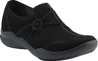 Womens Clarks Wave.Run   Black Nubuck Casual Shoes