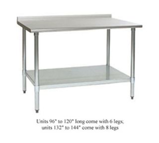 Eagle Group Deluxe Work Table   16/430 Stainless Top, Galvanized Undershelf, 36x24