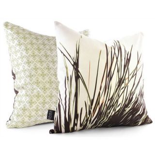 Inhabit Botanicals Thatch Suede Throw Pillow THAAQ Size 18 x 18, Color Grass