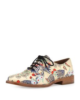 Womens Garden Print Leather Oxford   MARC by Marc Jacobs
