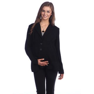Ashley Nicole Maternity Womens Black 2 button Career Jacket