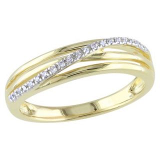 0.06 Carat Diamond in Yellow Silver Cocktail Ring ( Size 6)