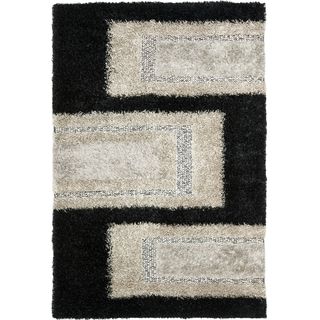 Safavieh Hand woven Manhattan Black/ Grey Polyester Rug (4 X 6)