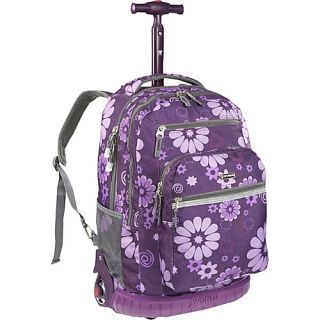 J World Sundance Laptop Rolling Backpack   Purple